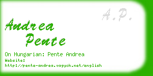 andrea pente business card